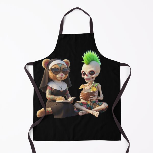 Item preview, NunBear Reading and Mohawk Skelly Tropical Chill designed and sold by LujziWorld.