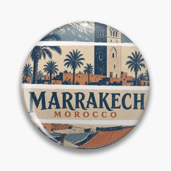 Item preview, Vintage Marrakech City Illustration designed and sold by VisualArtsOasis.