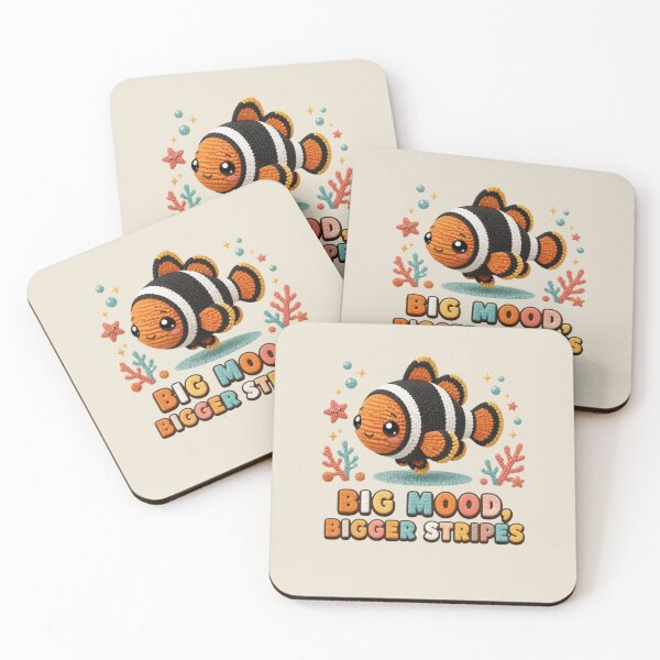 Item preview, Cute Crochet Clark's Anemonefish Big Mood Bigger Stripes Design designed and sold by Panom Suavichien.