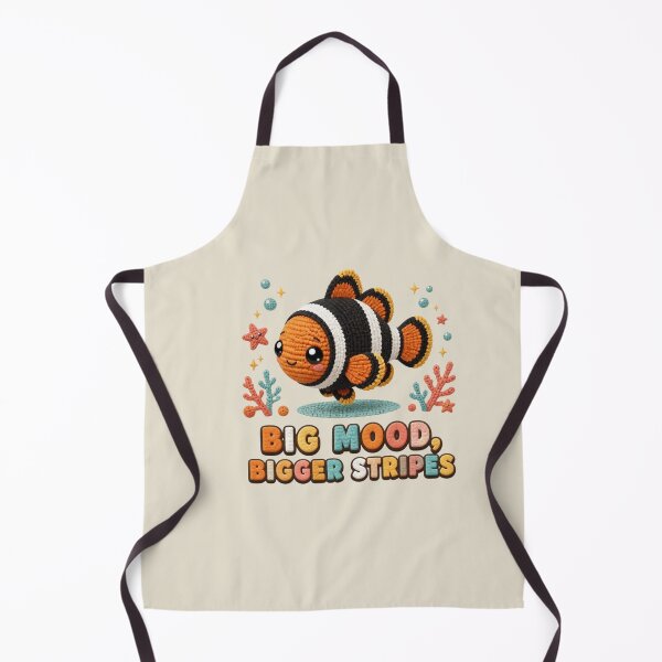 Item preview, Cute Crochet Clark's Anemonefish Big Mood Bigger Stripes Design designed and sold by Panom Suavichien.
