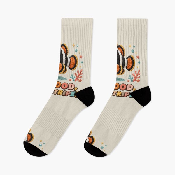 Item preview, Cute Crochet Clark's Anemonefish Big Mood Bigger Stripes Design designed and sold by Panom Suavichien.