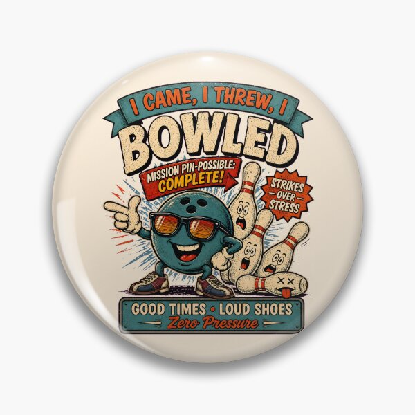 Item preview, Funny Bowling Retro Vintage Design designed and sold by radiogalaxy.