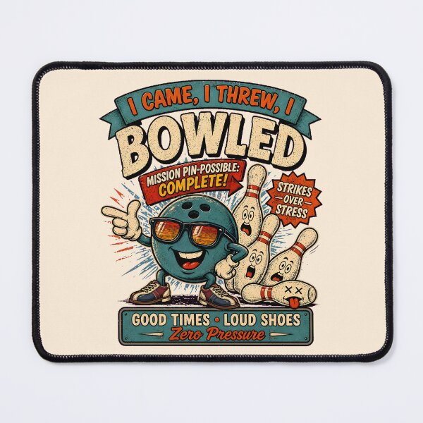 Item preview, Funny Bowling Retro Vintage Design designed and sold by radiogalaxy.