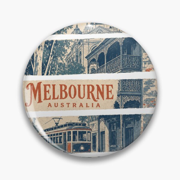 Item preview, Retro Melbourne Landmark Illustration designed and sold by VisualArtsOasis.