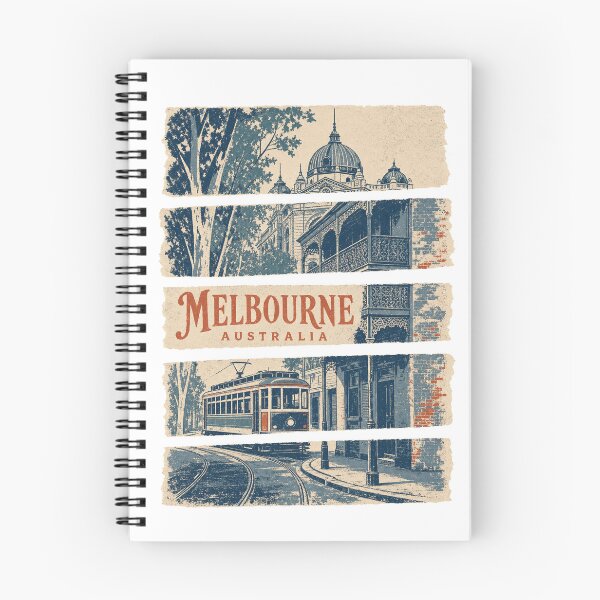 Item preview, Retro Melbourne Landmark Illustration designed and sold by VisualArtsOasis.