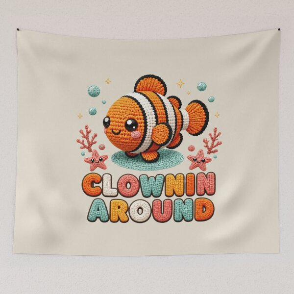 Item preview, Cute Crochet Ocellaris Clownfish Clownin' Around Design designed and sold by Panom Suavichien.