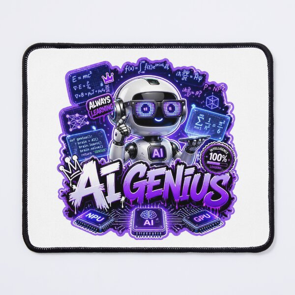 Item preview, AI GENIUS Graffiti Sticker PNG | Futuristic Artificial Intelligence Robot | Tech Geek Laptop Vinyl Decal | Programmer Coding Gamer Gift designed and sold by Stylestickers55.