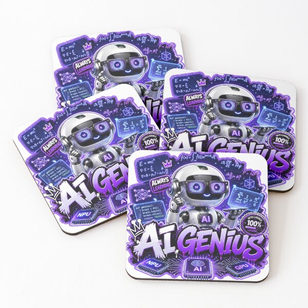 Item preview, AI GENIUS Graffiti Sticker PNG | Futuristic Artificial Intelligence Robot | Tech Geek Laptop Vinyl Decal | Programmer Coding Gamer Gift designed and sold by Stylestickers55.