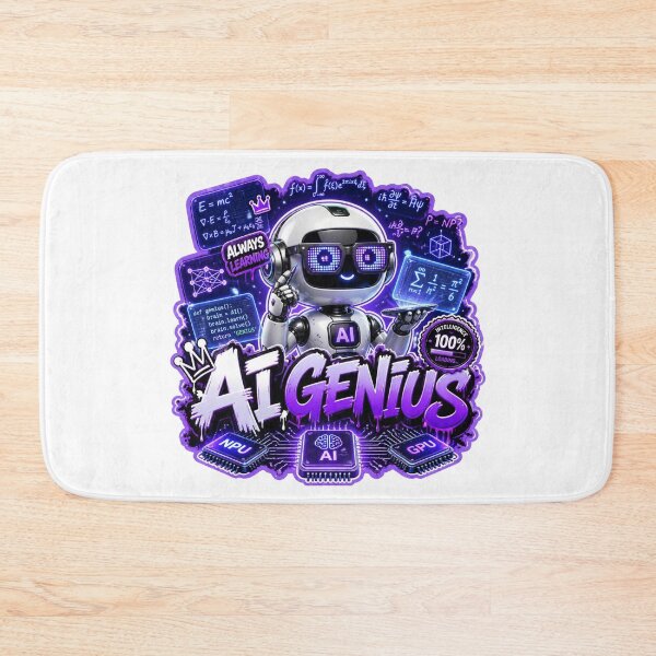 Item preview, AI GENIUS Graffiti Sticker PNG | Futuristic Artificial Intelligence Robot | Tech Geek Laptop Vinyl Decal | Programmer Coding Gamer Gift designed and sold by Stylestickers55.