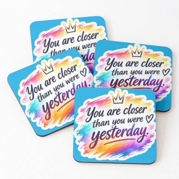 Item preview, You Are Closer Today Than You Were Yesterday Colorful Crown Sticker designed and sold by Scro-Ciob-Shop.