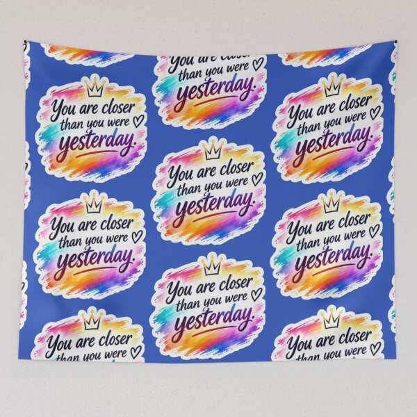 Item preview, You Are Closer Today Than You Were Yesterday Colorful Crown Sticker designed and sold by Scro-Ciob-Shop.