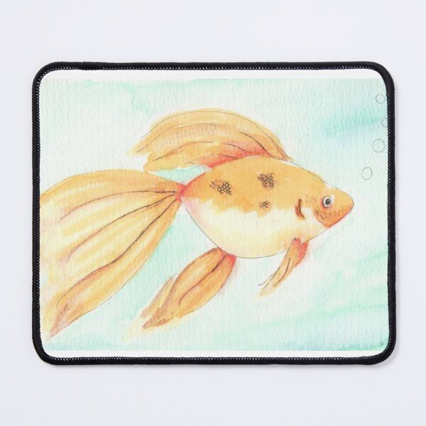 Item preview, Hand Drawn Watercolor Goldfish designed and sold by MyCuriousMagpie.