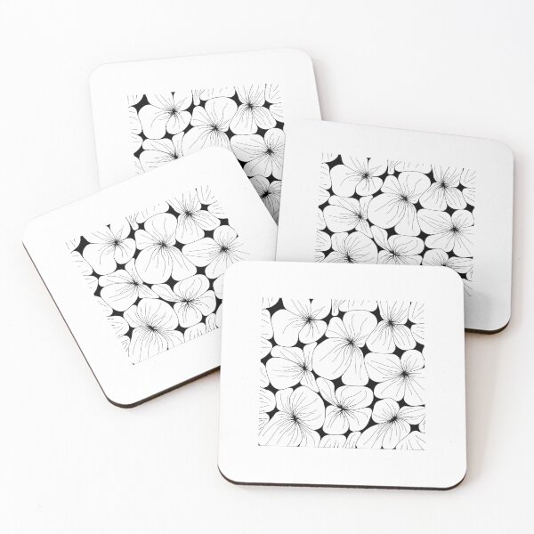 Item preview, Floral pattern black&white designed and sold by zsofiet.
