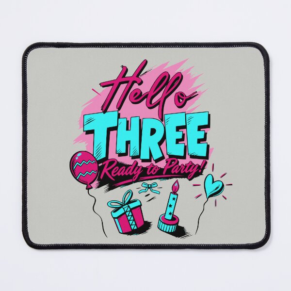 Item preview, Hello Three 3rd Birthday Gift Paint Splash Kids Hoodie designed and sold by illeN-Art-World.