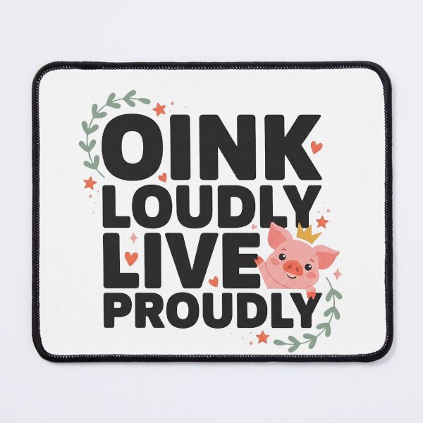 Item preview, Oink Loudly, Live Proudly – A Fun Pig Lover T-Shirt with Cute Piggy Art and Inspirational Message designed and sold by Mahilis.