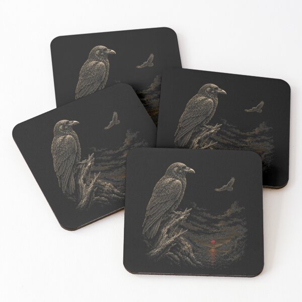 Item preview, The Empty Perch — Raven Waiting Beyond the Horizon designed and sold by OblivionRise.