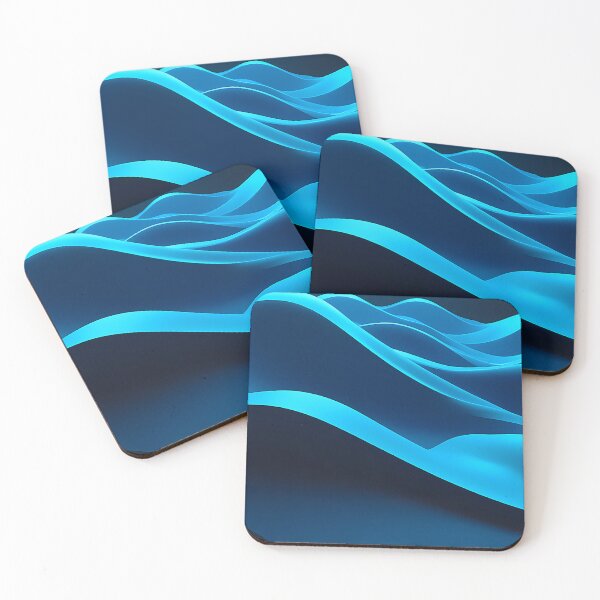 Item preview, Futuristic Neon Blue Abstract Wave - Modern Tech Design designed and sold by CuteSlothWorld.
