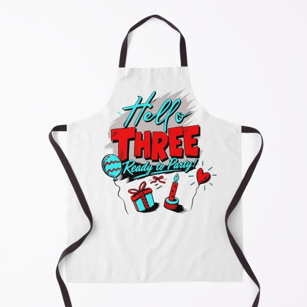 Item preview, Hello Three Modern 3rd Birthday Cute Toddler Party Outfit designed and sold by illeN-Art-World.