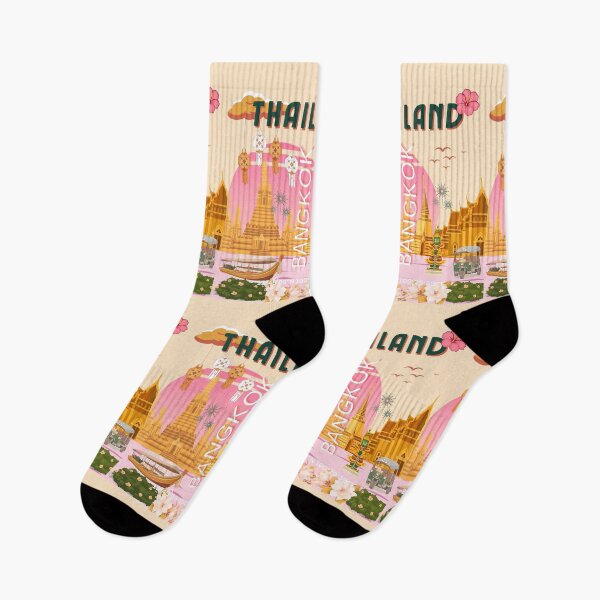 Item preview, Bangkok Thailand Vintage Travel Poster | Thai Temple Wall Art | Retro Bangkok Illustration designed and sold by Magic Love Art Print.