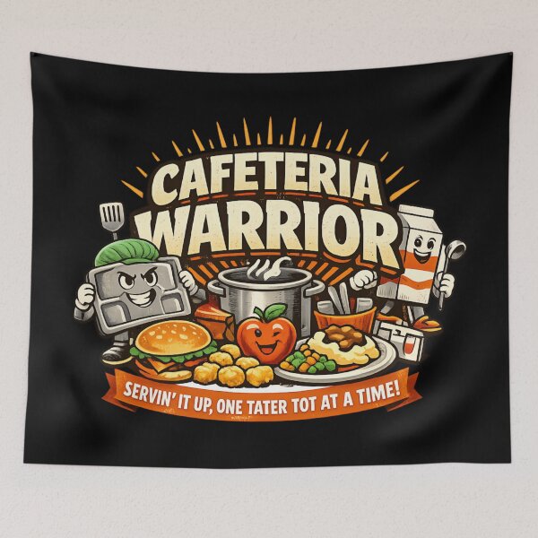 Item preview, Cafeteria Warrior – Funny School Lunch Food Service designed and sold by SidTastic .