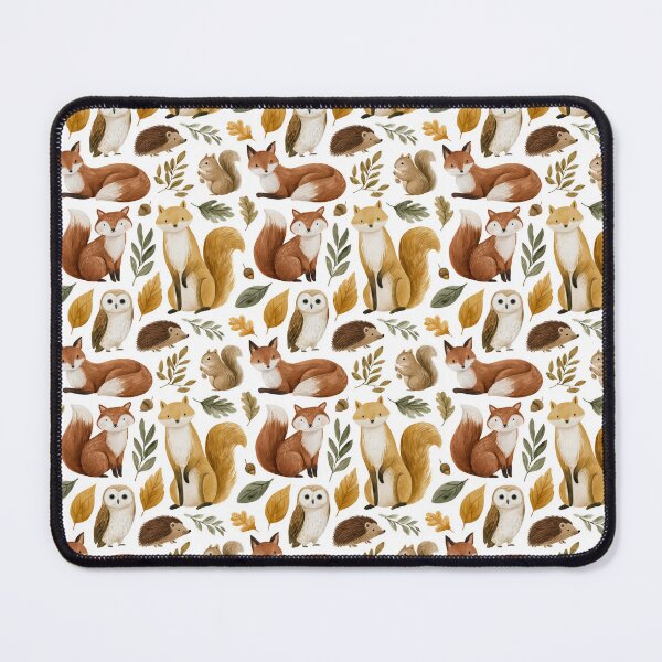Item preview, Playful Autumn Forest Animals: Fox, Owl & Hedgehog designed and sold by TJ Art and Camera.
