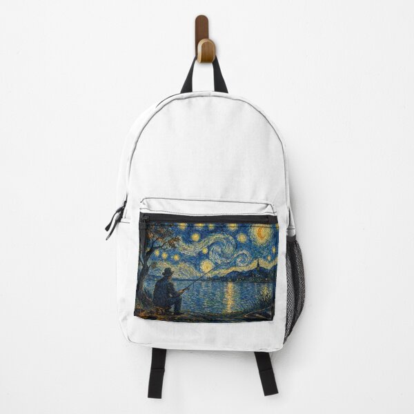 Item preview, Starry Night Fishing - Van Gogh Inspired Art designed and sold by NoFishToday.