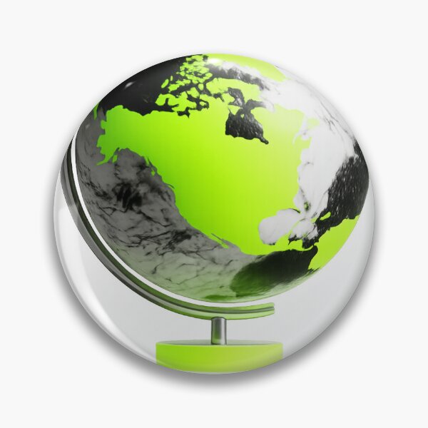 Item preview, Neon Green Globe Minimalist Graphic T-Shirt | Modern Earth Design designed and sold by Brandady.
