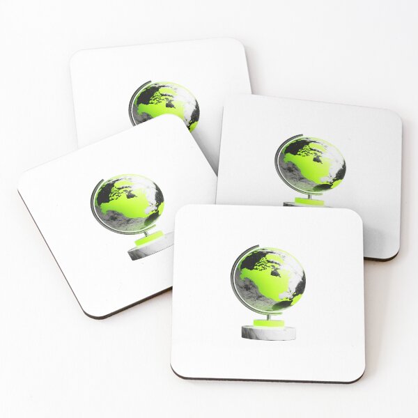 Item preview, Neon Green Globe Minimalist Graphic T-Shirt | Modern Earth Design designed and sold by Brandady.