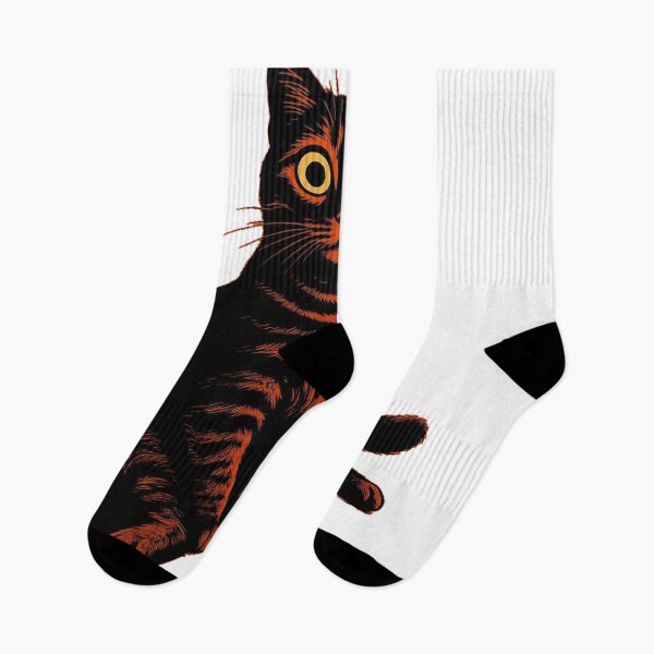 Item preview, Bold Black Cat Vintage Illustration with Glowing Eyes designed and sold by timotyarnold12.