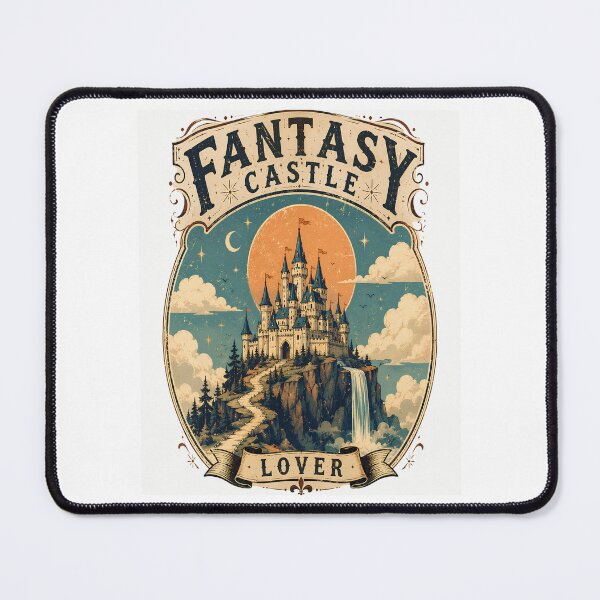 Item preview, Fantasy Castle Lover Vintage Poster | Enchanted Fairytale Castle Sticker | Retro Fantasy Art designed and sold by Moh-nd-Eg.