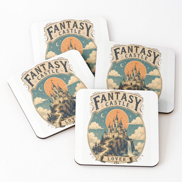 Item preview, Fantasy Castle Lover Vintage Poster | Enchanted Fairytale Castle Sticker | Retro Fantasy Art designed and sold by Moh-nd-Eg.
