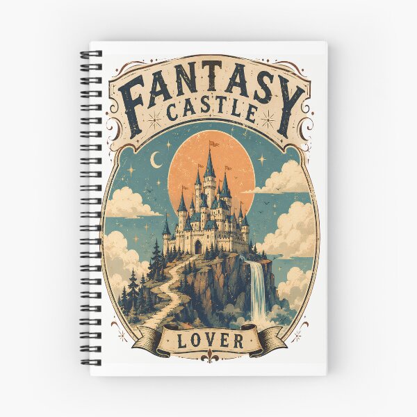 Item preview, Fantasy Castle Lover Vintage Poster | Enchanted Fairytale Castle Sticker | Retro Fantasy Art designed and sold by Moh-nd-Eg.