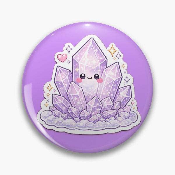 Item preview, Cute Kawaii Amethyst Crystal Sticker designed and sold by Christiana-Art.