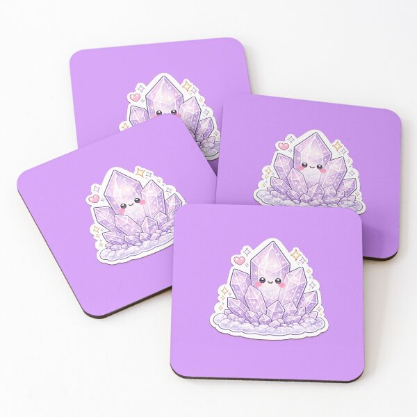 Item preview, Cute Kawaii Amethyst Crystal Sticker designed and sold by Christiana-Art.