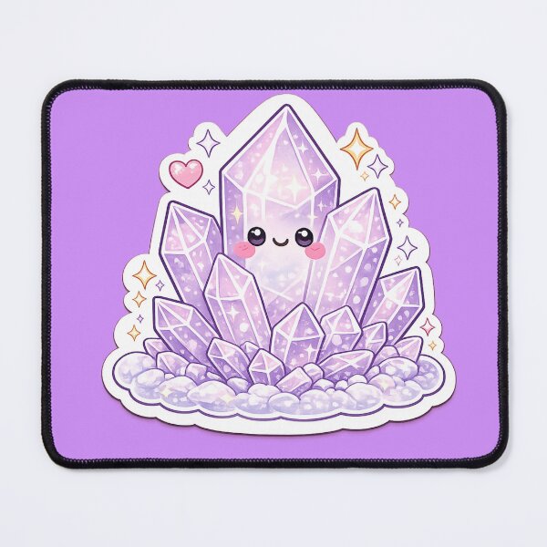 Item preview, Cute Kawaii Amethyst Crystal Sticker designed and sold by Christiana-Art.