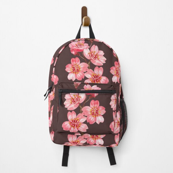 Item preview, Vintage Sakura Cherry Blossom Pattern on Dark Brown designed and sold by ​Jyoti Digital Artist.