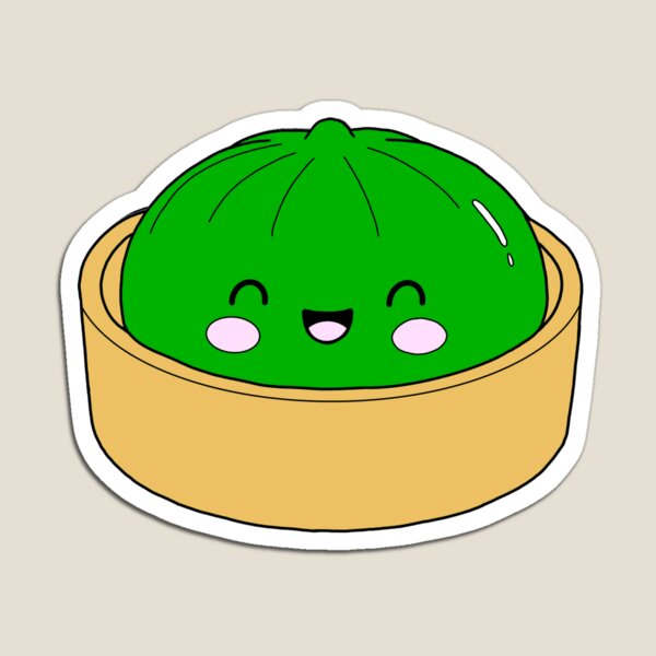 Item preview, Green squishy dumpling sticker designed and sold by abbychelle03.