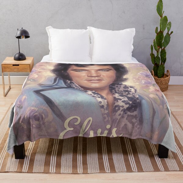 Item preview, Elvis Presley Vintage Floral Portrait - Soft Pastel 70s Art designed and sold by ElvisVintagePosters.