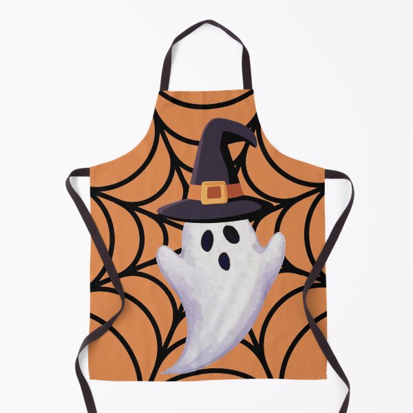 Aperçu de l'œuvre Fantôme mignon avec chapeau de sorcière | Design kawaii effrayant pour Halloween créée et vendue par BigDigital.