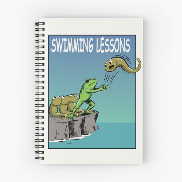 Item preview, Swimming Lessons Funny Frog designed and sold by SakuraHaven.