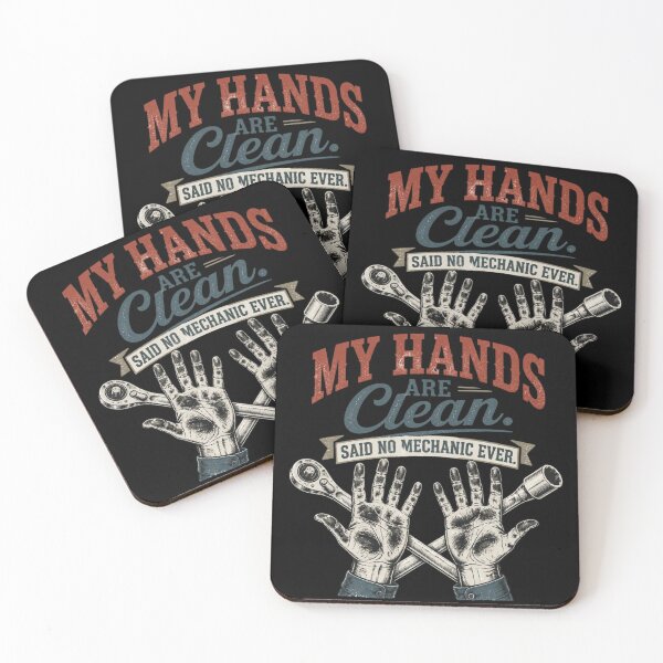 Item preview, Funny Mechanic Gift My Hands Are Clean Said No Mechanic Ever Art Print designed and sold by thoughtswear.