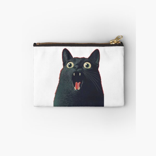 Item preview, Surprised Black Cat with Wide Eyes Vintage designed and sold by timotyarnold12.