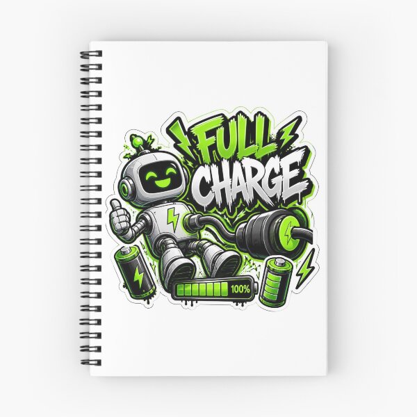 Item preview, FULL CHARGE Graffiti Sticker PNG | Neon Robot Power Mode | Futuristic Gaming Tech Vinyl Decal | Cyber Energy Aesthetic for Laptop, Water Bottle & Notebook designed and sold by Stylestickers55.