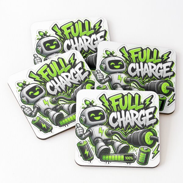 Item preview, FULL CHARGE Graffiti Sticker PNG | Neon Robot Power Mode | Futuristic Gaming Tech Vinyl Decal | Cyber Energy Aesthetic for Laptop, Water Bottle & Notebook designed and sold by Stylestickers55.
