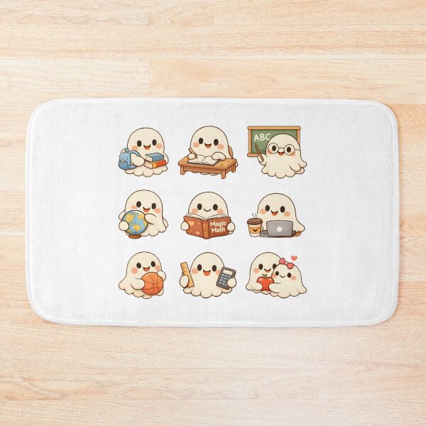 Item preview, Boo-ck to School – Cute Ghost Back to School Kawaii Sticker Pack Student Teacher Gift designed and sold by Artycom.