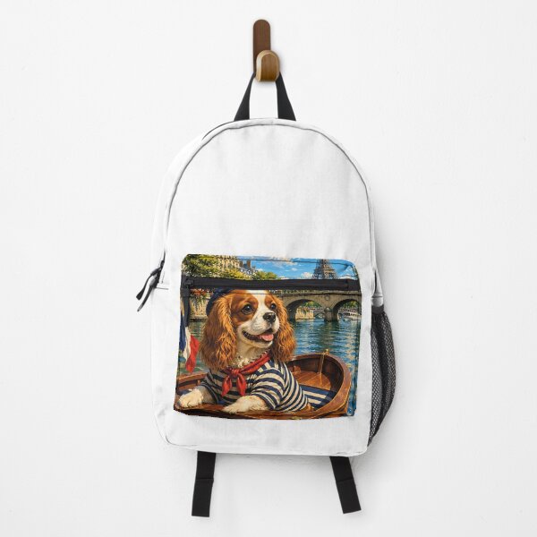 Item preview, Cavalier King Charles sailing on the Seine designed and sold by Nomad-Paws.