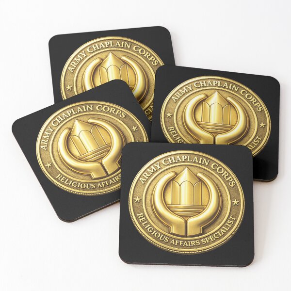 Item preview, Army Chaplain Corps - Religious Affairs Specialist - 3D - Enhanced - Gold Coin designed and sold by Military Insignia Products.