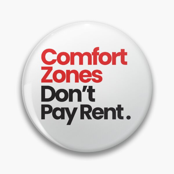 Item preview, Comfort Zones Don't Pay Rent Motivational Typography designed and sold by AKDesign26.