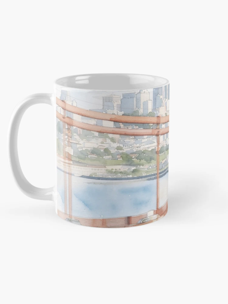 Thumbnail 5 of 6, Coffee Mug, Rust Red Rails designed and sold by RdeB.