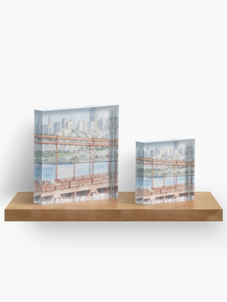 Thumbnail 3 of 5, Acrylic Block, Rust Red Rails designed and sold by RdeB.